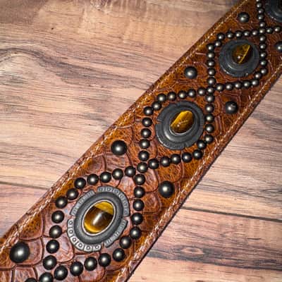 Carlino Orianthi Tiger Eye Tan Scale leather 2026 - Tan image 6