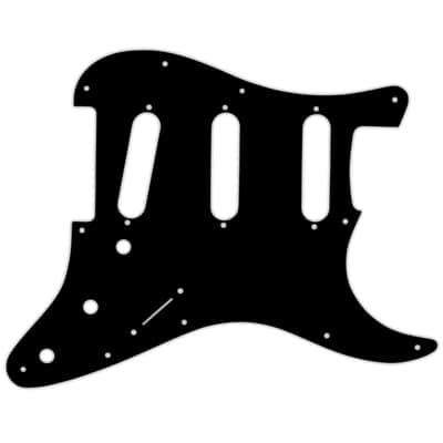 WD Music 11-Hole USA Strat Pickguard 1-Ply Black ST-201