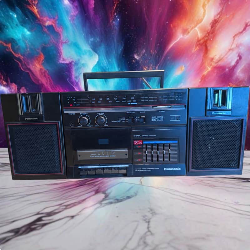 1987 Panasonic RX-C36 Boombox Stereo Cassette.  Tested & all functions work well image 1