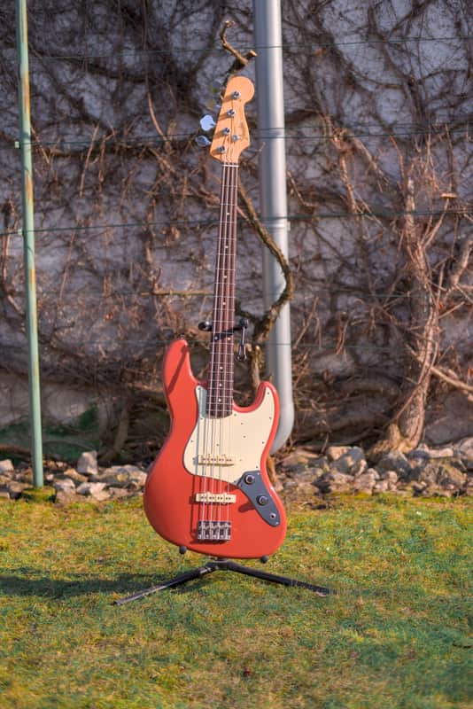 Fender Jazz Bass Tomomi MIJ 2022 - Clear Fiesta Red image 1