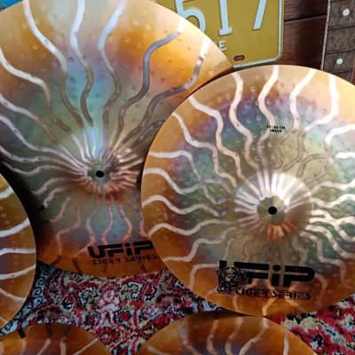 UFIP Tiger Set 14" Hi Hat, 16" e 18" Crash, 20" Ride. Nuovo. image 3