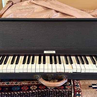 A. M. Virgil Rare 6 Octave Suitcase Practice Piano Keyboard circa 1910 - 1920 - Covered Wooden Case image 1