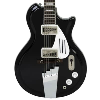 Supro 1575JB Black Holiday Dual Pickup Americana Series Electric Guitar Jet Black