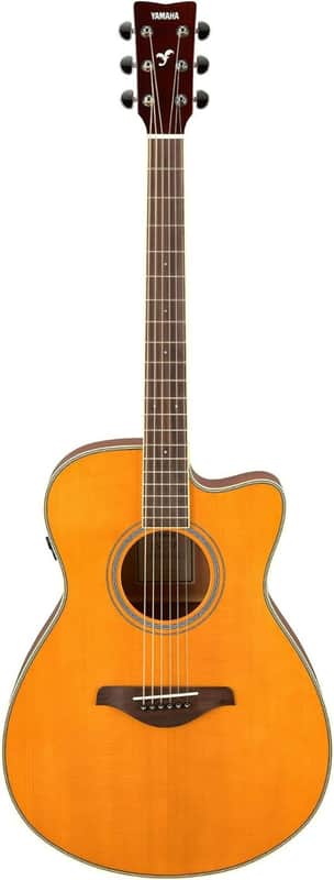 Yamaha FSC-TA TransAcoustic Concert Cutaway Acoustic-Electric Guitar - Vintage Tint image 1