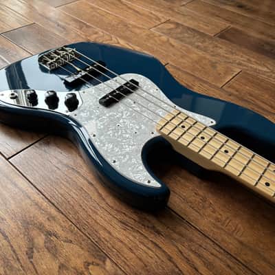2020 Fender MIJ Hybrid II Jazz Bass with Maple Fretboard Indigo Japan image 7
