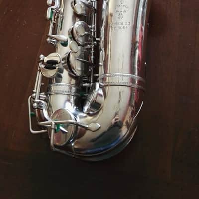 Vintage Selmer modele 22 Alto Saxophone 1924 silver plated ( fully restored ) image 13