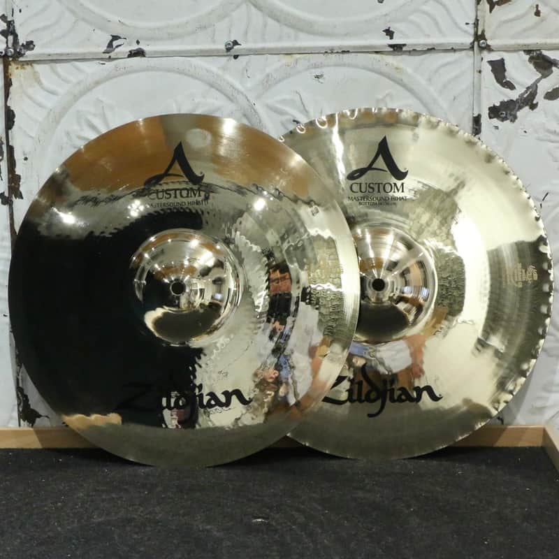 Zildjian A Custom Mastersound Hi-Hat Cymbals 14in (976/1258g) image 1