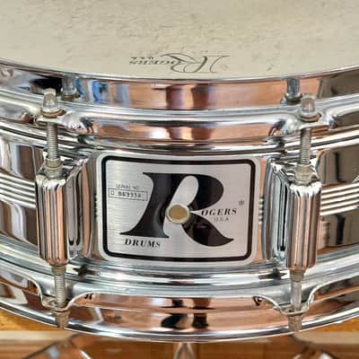 Vintage Rogers Dynasonic 5x14 Snare Drum COB Chrome Over Brass 100% ORIGINAL! image 2