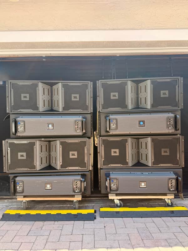 (8) JBL VERTEC VT4888DP-DA Active 3-Way Line Arrays with DPDA digital audio input module image 1