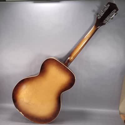 Silvertone Archtop Acoustic Guitar 1960s - Sunburst image 7