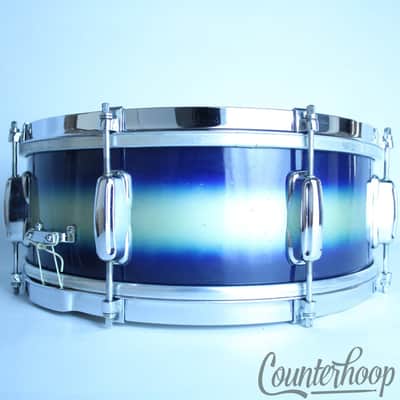 Slingerland 14x5.5"Snare Drum Blue Duco Student Model Chicago 50s COB Brass 8Lug image 4