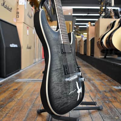 Schecter Korea C-1 Platinum Electric Guitar 2016 Translucent Black image 2