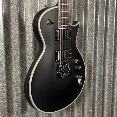 ESP LTD EC-1000 ET Evertune Bold Binding Black Guitar & Case #0622 Used image 5