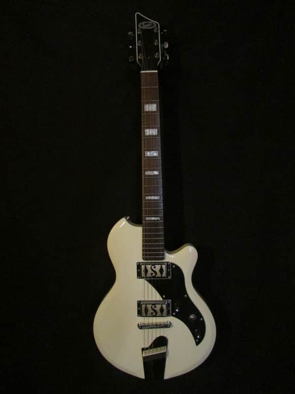 Supro 2020AW Westbury Dual Pickup Island Series Electric Guitar Antique White image 1