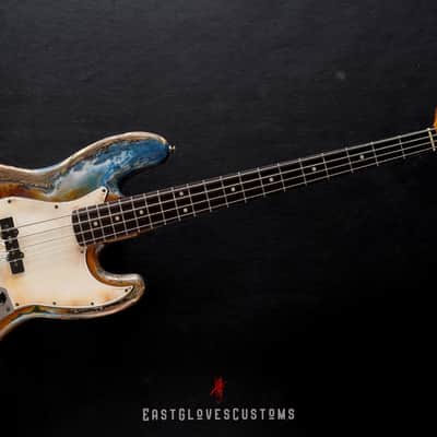Fender Jazz Pelham Blue/Amber Paisley Bass Heavy Aged Relic (RARE) image 17