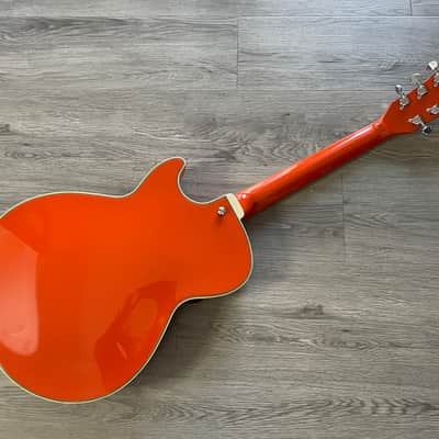 Ibanez AGR63 Hollow Body Electric guitar w/ Bigsby, Vibramate & Gigbag - Gretsch Orange - Gibson wiring harness UPGRADE image 4