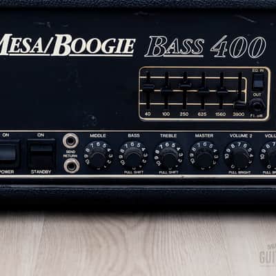 1987 Mesa Boogie Bass 400 Vintage Tube Amp Head, Serviced image 3