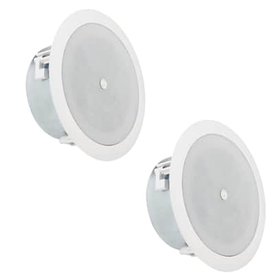AtlasIED FAP42TC-UL2043 - 4-Inch Shallow Can Plenum Ceiling Loudspeaker (White) image 1