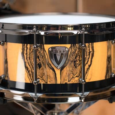 VARUS CUSTOM DELUXE 5 PIECE DRUM KIT, MAHOGANY SHELLS, ROYAL EBONY VENEER image 13