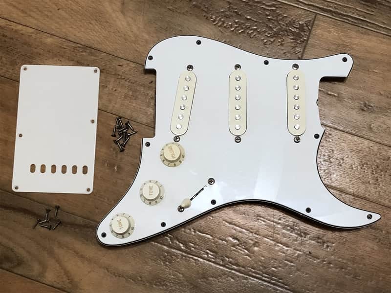 1994 Fender Japan Vintage 62 Reissue Stratocaster Pickups and Pickguard Complete image 1