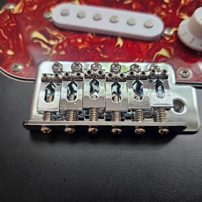 Reliced Sunburst Loaded Guitar Body w/ Noiseless 60's Pickup, Red Tortoise Pickguard image 6