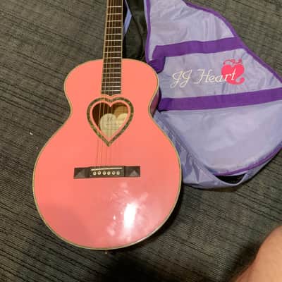 Jay Turser JJ Heart  Pink w/ bag image 1