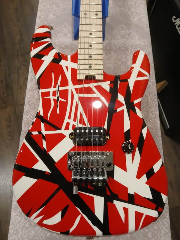 EVH Striped Series Electric Guitar 2013 - Present - Red/Black/White image 1