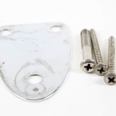 1979 Vintage Fender Telecaster/Stratocaster Chrome 3-Bolt NeckPlate USA 1970s CBS Era image 4