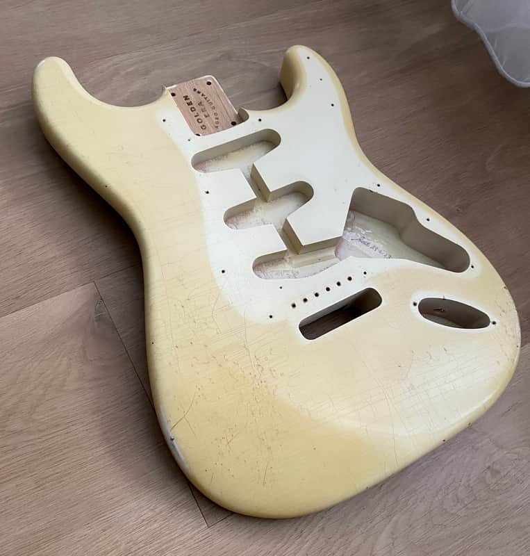 Golden Era Aged Guitars - Olympic White Strat Body image 1