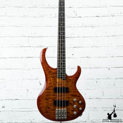 2004 Ibanez BTB Quilted Maple Bass Amber image 3