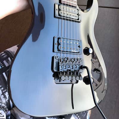 1991 MIJ Charvel Archtop Dinky DKA-110-HH, MoP Sharkfin, Superb, Trans Black, Vintage Gig Bag image 6