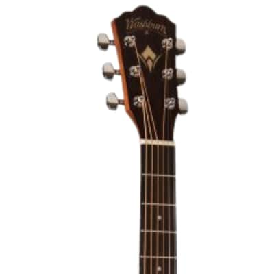 Washburn WLO10SCE Woodline Acoustic Electric Guitar. Natural image 8