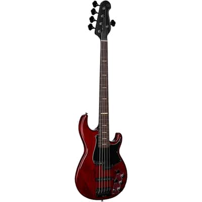 Yamaha BB735A Electric Bass Guitar, 5-String (with Gig Bag) Fired Red image 7