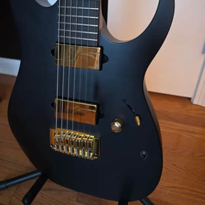 Ibanez RGIXL7-BKF Iron Label 2020 - Present - Black Flat image 5