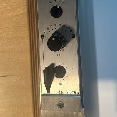 Vintage 1970s Telefunken V676a mic preamp & W395a EQ in a rack. image 3