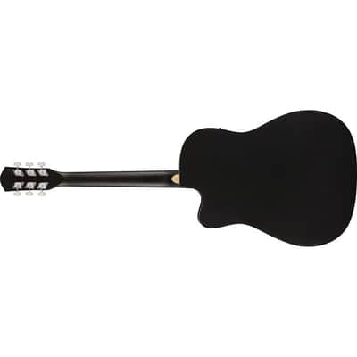 Fender FA-25CE Dreadnought Acoustic Guitar, Black image 5
