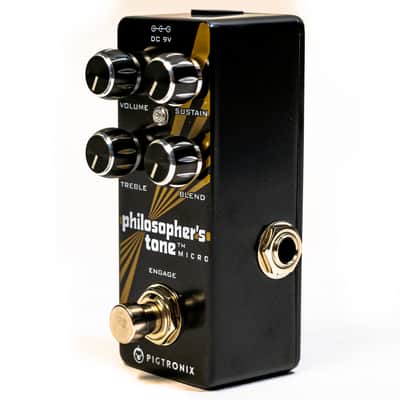 Pigtronix Philosopher's Tone Micro Turn Lead to Gold Guitar Effect Pedal image 3