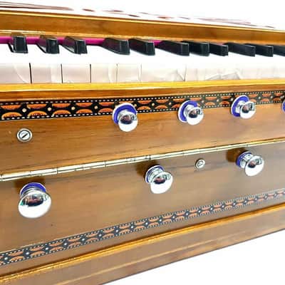 Handmade Bombay Harmonium Chudidaar Style8 Stopper Bellow 39 Key Two Reed Bass Male image 4