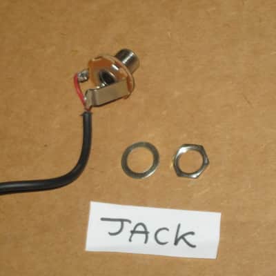 rarely used genuine Ibanez control harness (1 VOL pot B500K, 1 TONE pot A500K w/ capacitor, 1 jack) +main wires & nuts/washers & extra wires [NO switch] (from display piece 2018 Artcore AS-63 (NO: guitar, other parts) Metric, 18 spline coarse split shaft image 11