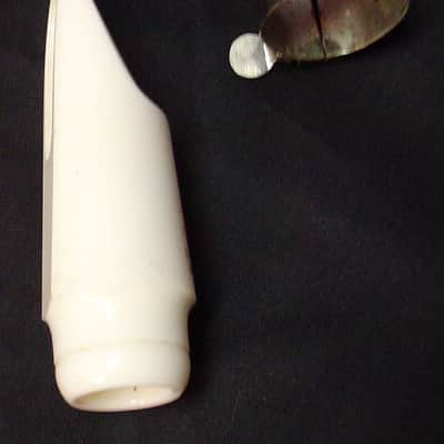 Penzel Mueller "ARTIST" #3 short shank White Alto sax mouthpiece and ligature image 4