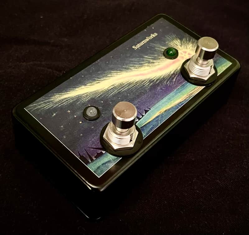 Saturnworks Active Black Dual Buffered ABY A/B/Y Buffer Splitter Pedal with Soft Click Switches - Handcrafted in California image 1