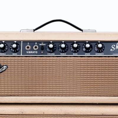 1963 Fender Dual Showman Pre-CBS Vintage Blonde Black Panel Piggyback Tube Amp w/ 7355 Tubes, JBL D130 Speakers image 3