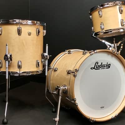 Ludwig 18/12/14" VIDEO Classic Maple Jazzette Drum Set - Maple Gloss image 3