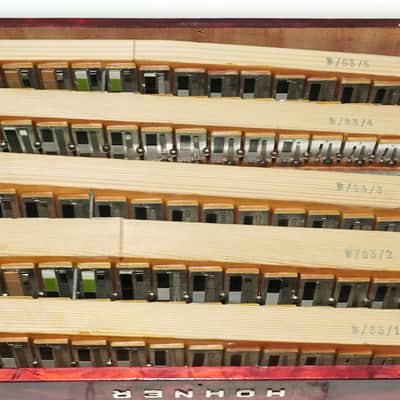 Vintage Hohner Accordina II C Griff Button Accordion 96 Bass, made in Germany, with New Straps and Hard Case, Original Accordeone de Botones, 2686 image 11