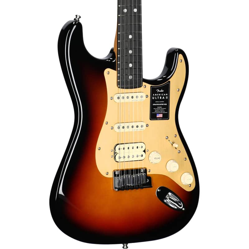 Fender American Ultra II Stratocaster HSS Electric Guitar, Ebony Fingerboard (with Case), Ultraburst image 1