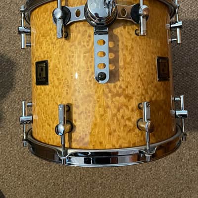 Sonor Delite 14x12 Tom + Ahead Armor Case Early 2000’s - Birdseye amber image 4
