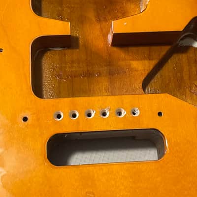 1997 MIM Fender Mexican Stratocaster 3TS 3 Tone Sunburst Guitar Body 6 Post Tremolo Ready image 8
