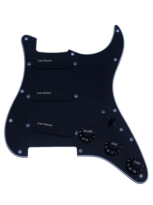 LACE Sensor Triple Gold Loaded Pickguard - Black image 1