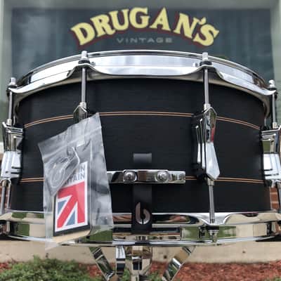 British Drum Company 6.5x14 Merlin Snare Drum 20-Ply Maple/Birch Black Tulip image 8