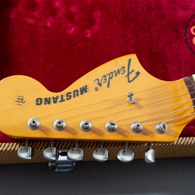 1999 Fender Japan CIJ MG69-65 ’69 Reissue Mustang Sonic Blue w/ Tweed HSC image 3